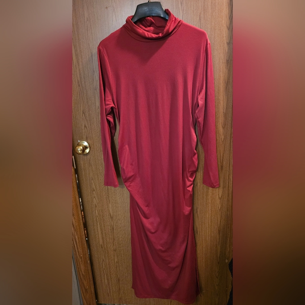 Turtle Neck, Long Sleeve Maternity Dress. New Without Tags